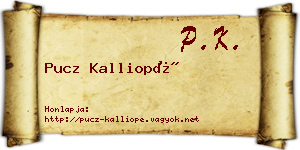 Pucz Kalliopé névjegykártya